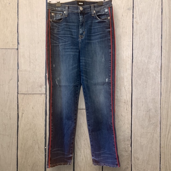 Women's Hudson Custom Zooey Reverie Denim High Rise Straight Ankle Jeans Size 27 - Picture 1 of 15